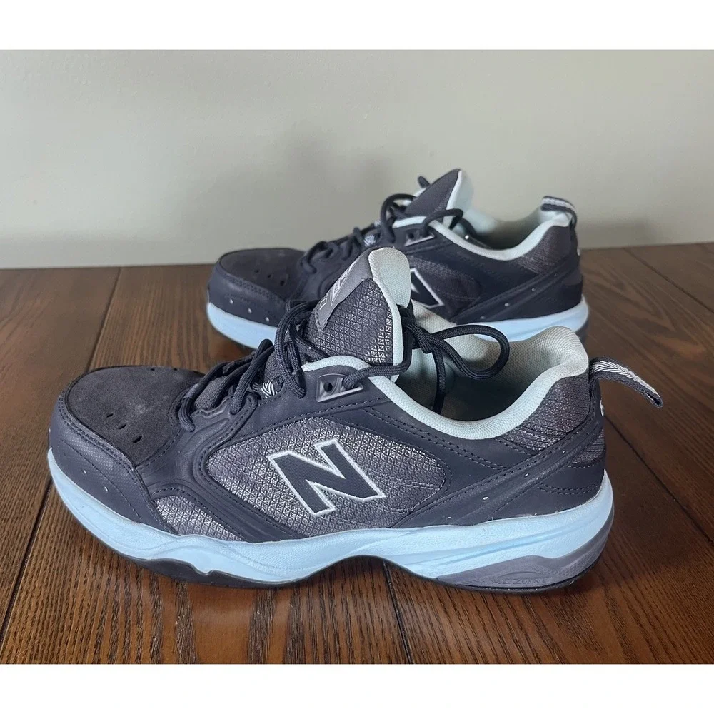 New Balance Women Shoes 7 Blue Sneaker Athletic Tie WID627GL Steel Toe